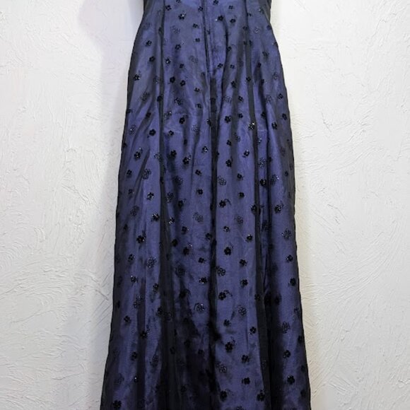 Vintage Betsy & Adam Formal Dress Sz 6 90s Fairy Grunge Whimsigoth Sheer Gown - Picture 5 of 8